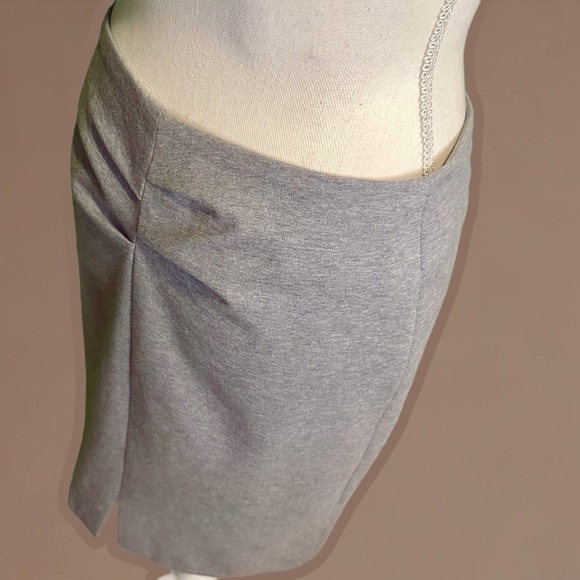 Rivamonti for Saks Fifth Avenue Heather Gray Pintuck-Detailed Knit Pencil Skirt - Picture 10 of 12